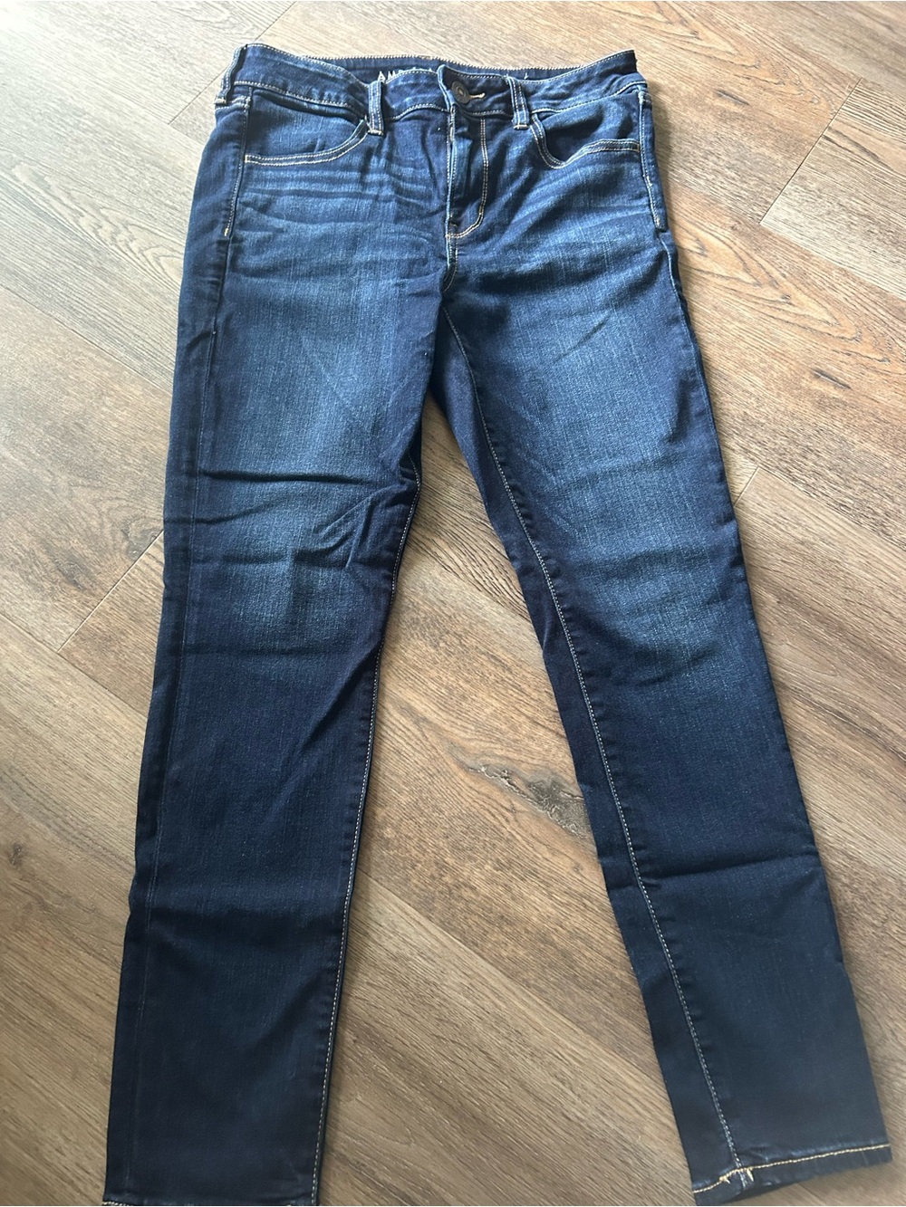 American Eagle Outfitters Women's Skinny Jeans - Dark Blue Wash